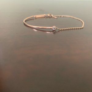 Zoe Chicco 14K Rose Gold Diamond Bezel Mixed Wire & Chain Bracelet